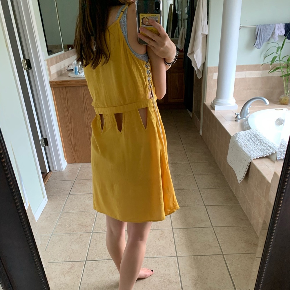 Mustard yellow dress
